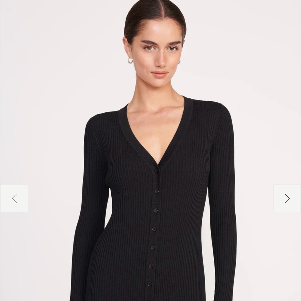 NWOT Staud Maxi Shoko Ribbed Button-Up Sweater/Dress
